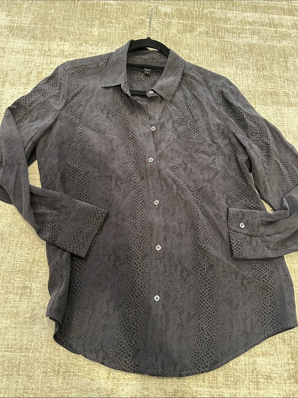 Rails Men's Dark Gray Patterned Button-Down Shirt